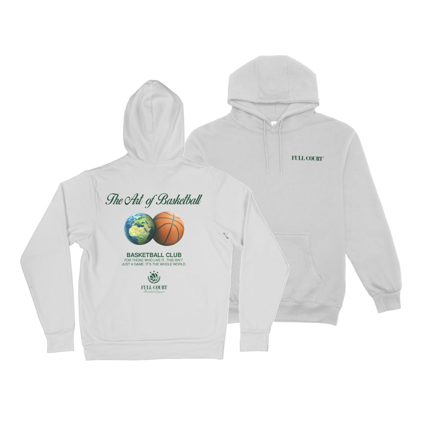 Hoodie "The Art of Basketball" - Light Grey