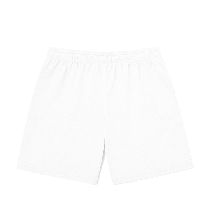 Basketball Shorts - Flames (White)