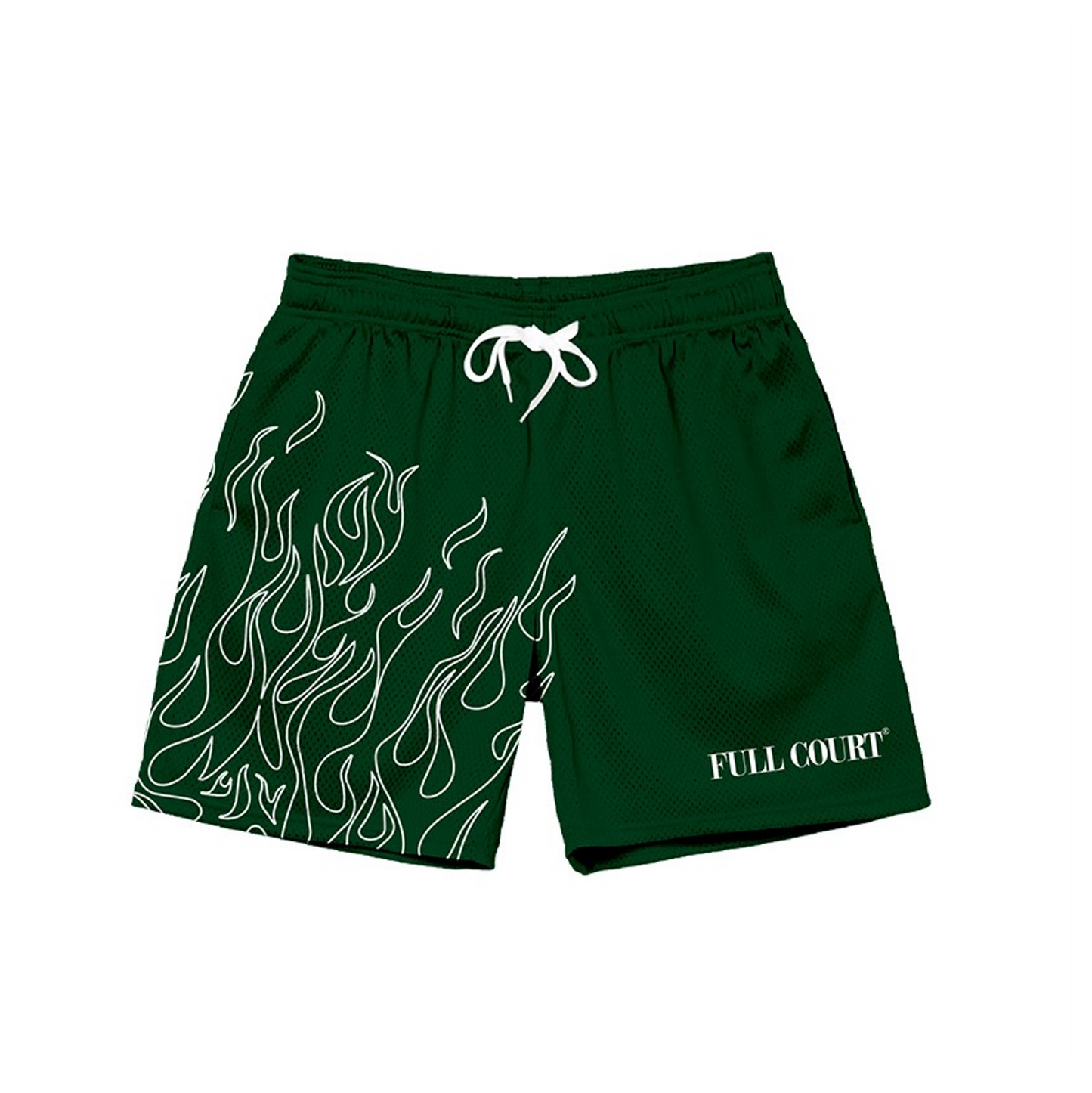 Basketball Shorts - Flames (Green)